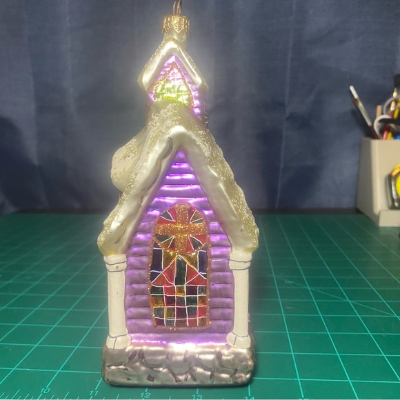 Christopher Radko Midnight Blessings 7 Inch Hand Blown Glass Purple Ornament - Picture 5 of 9